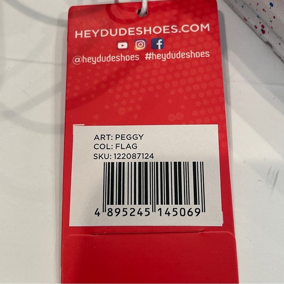 NWT Hey Dude Peggy Flag Slide Sandals Women's Size 7 NEW - Picture 6 of 16
